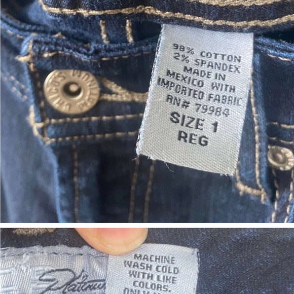 Chico's Size 1 Platinum Denim Collection Dark Wash Jeans Sz 8 - Picture 6 of 9